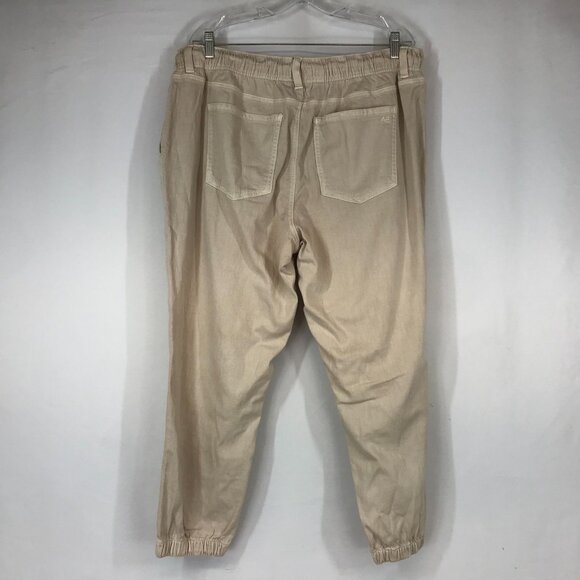 AMERICAN EAGLE - WOMEN'S 18 - BEIGE DRAWSTRING BUTTON WAIST  JOGGER PANTS - Picture 2 of 4